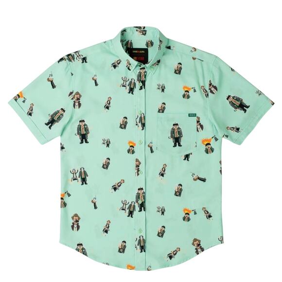 RSVLTS Other - RSVLTS Home Alone "Wet Bandits" KUNUFLEX Short Sleeve Shirt Men's L Green